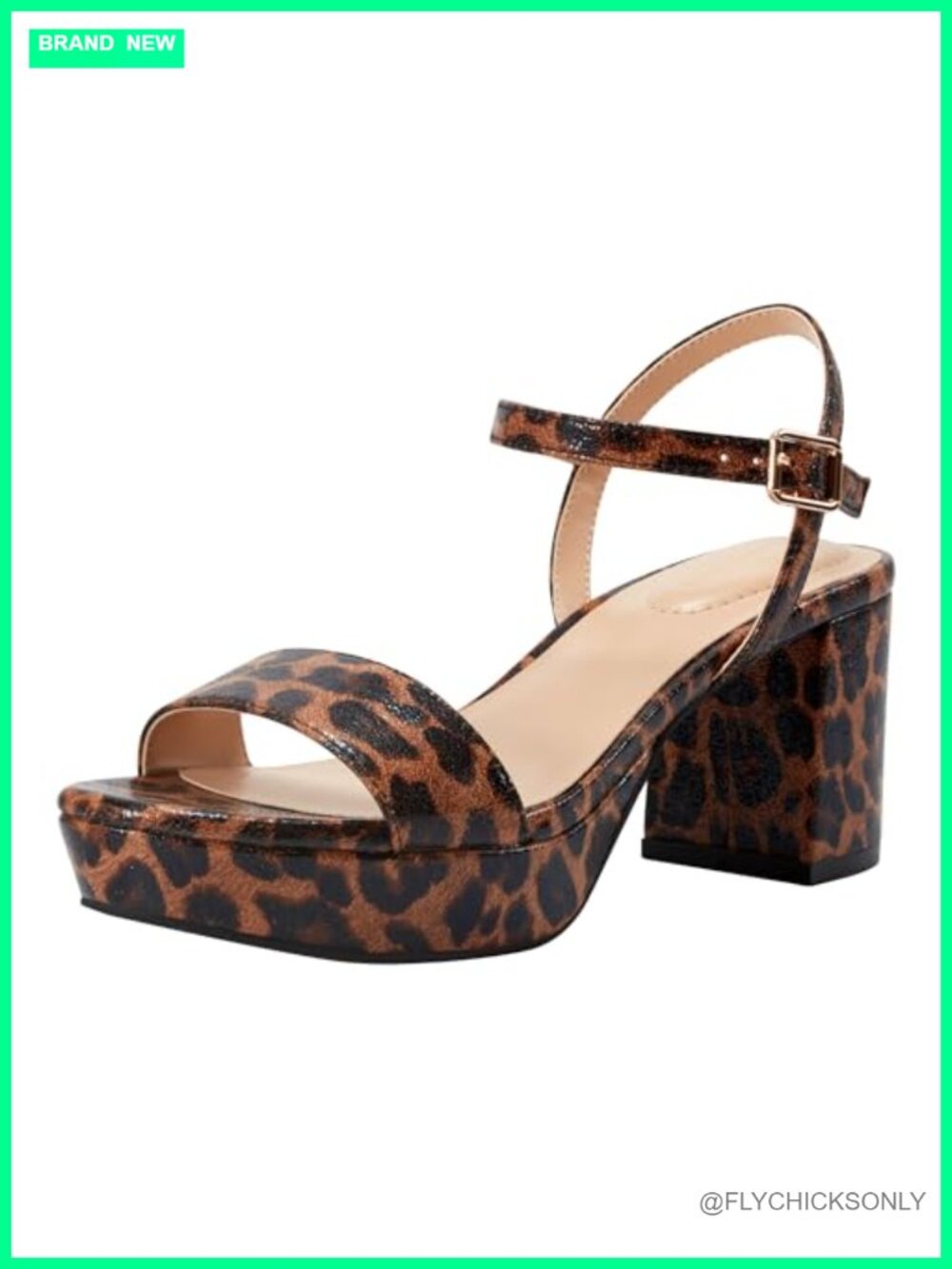 Platform Sandal Block Heel Adjustable Ankle Strap Open Toe Casual